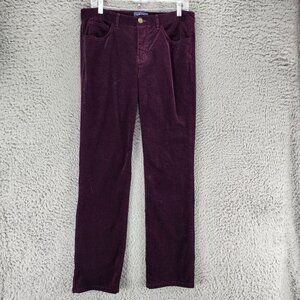Chaps Jeans Womens 10 Purple Corduroy Stretch Mid Rise Straight *GUC*